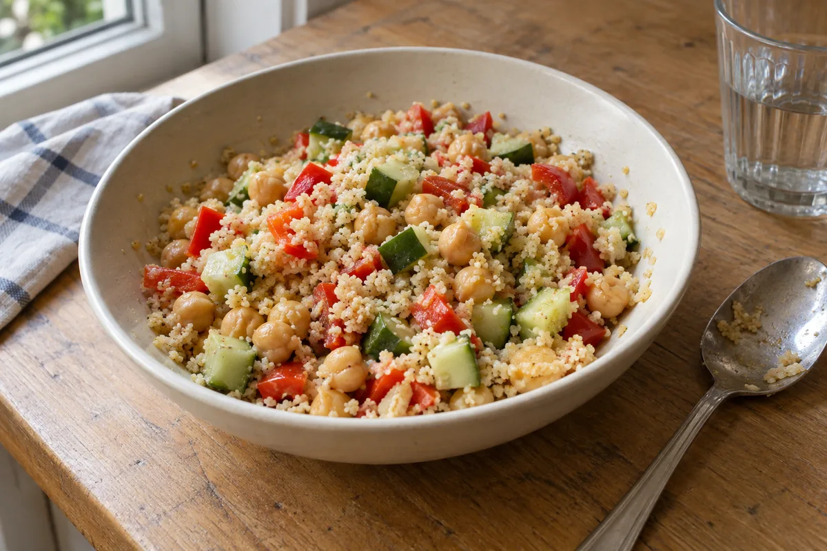 Chickpea & cucumber couscous