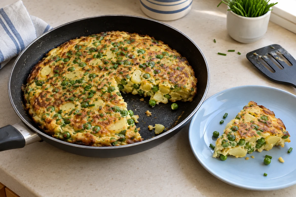 Potato & pea frittata