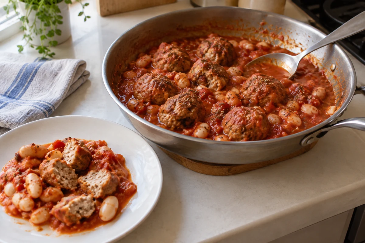 Little turkey meatballs in tomato sauce