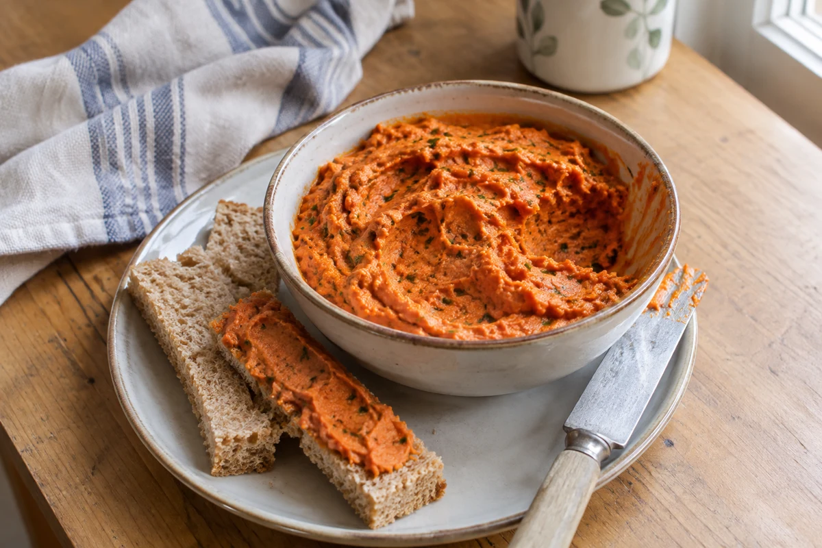 Creamy pepper & white bean spread