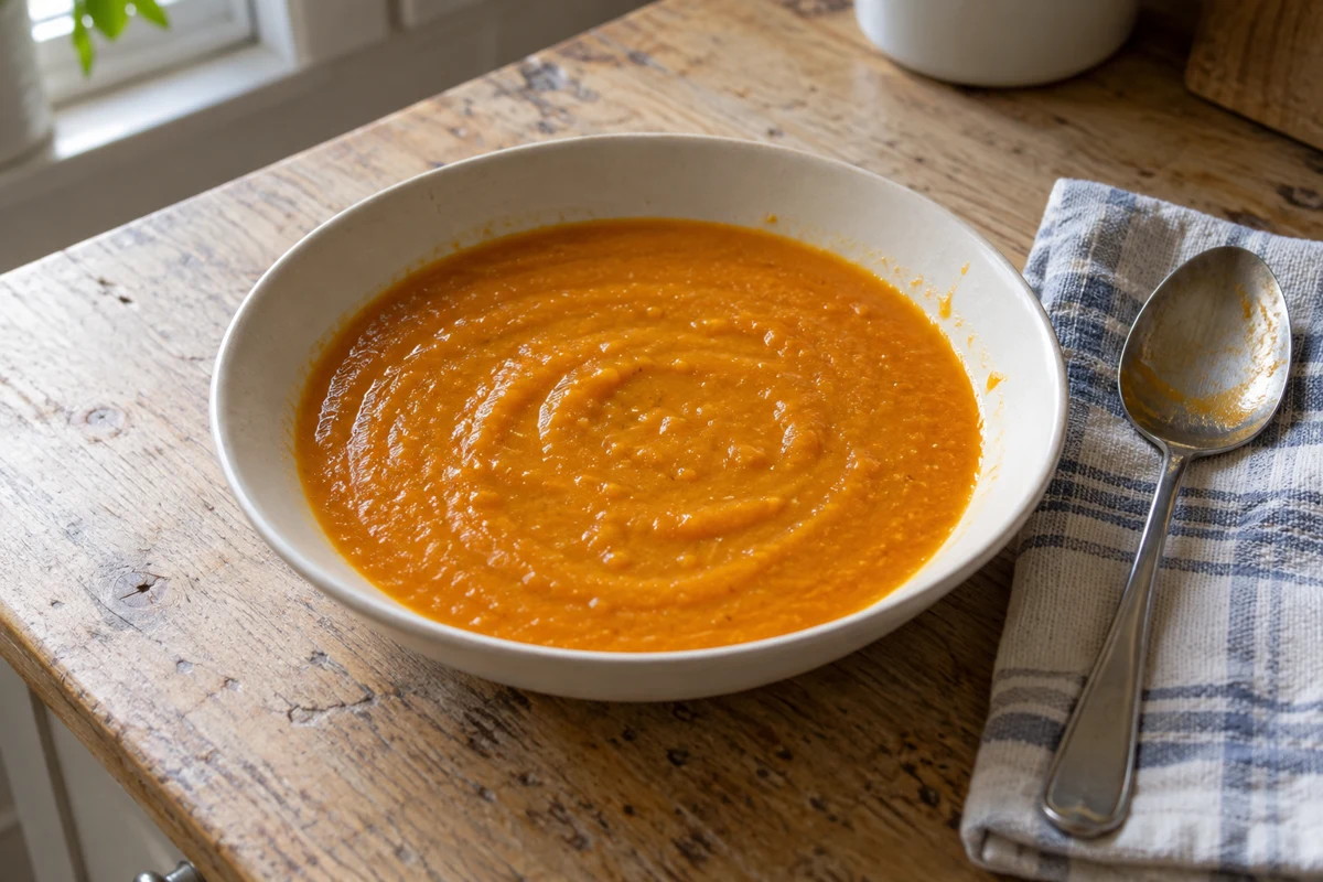 Velvety lentil & carrot soup